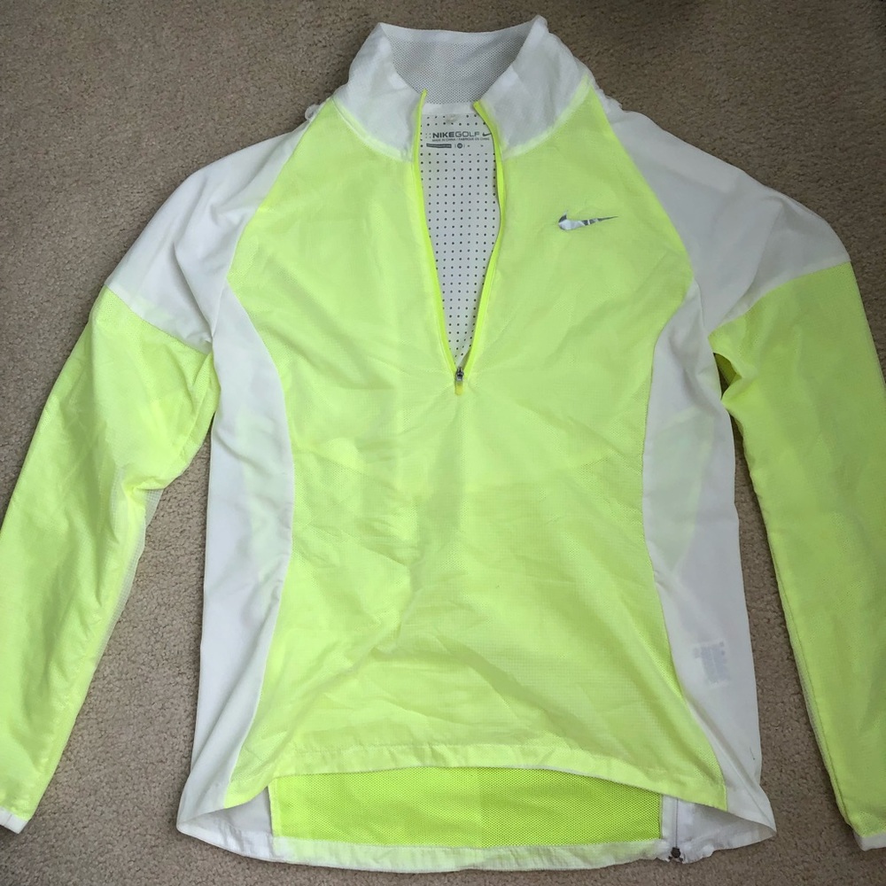 NIKE WOMENS NEON YELLOW WINDBREAKER